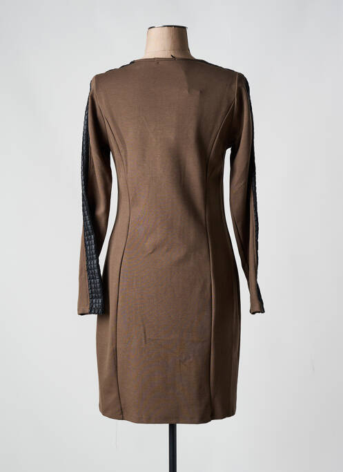 Robe mi-longue marron MALOKA pour femme