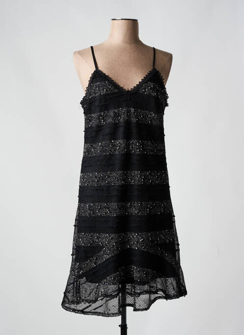 Robe mi-longue noir JUS D'ORANGE pour femme