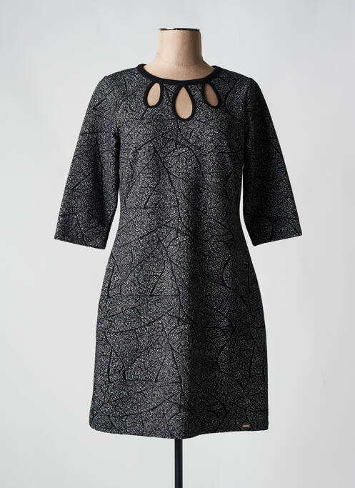 Robe mi-longue noir MALOKA pour femme