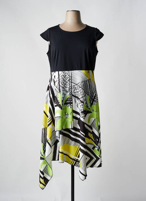 Robe mi-longue noir MALOKA pour femme