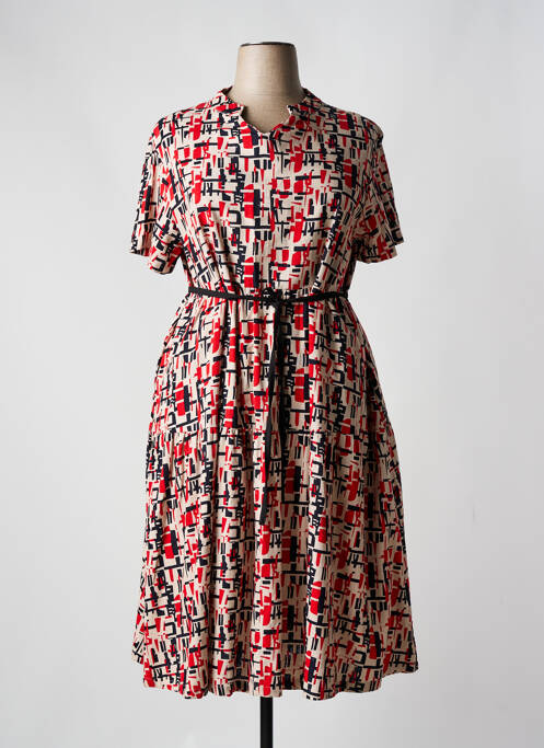 Robe mi-longue rouge BELLA BLUE pour femme