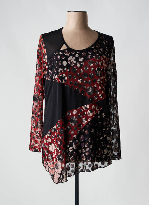 Tunique manches longues noir FELINO pour femme