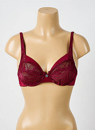 Soutien-gorge broderie haut soutien-gorge emboitant rouge BARBARA femme