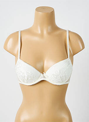 Soutien-gorge broderie haut soutien-gorge moulé blanc ANTINEA femme