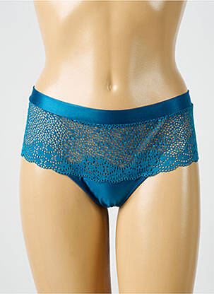 Shorty tissage satiné bleu ANTIGEL femme