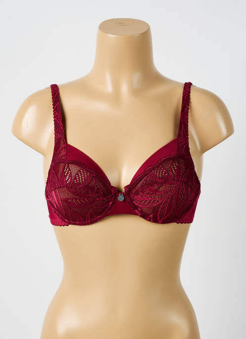 Soutien-gorge broderie haut soutien-gorge emboitant rouge BARBARA femme