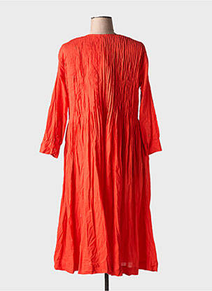 Robe mi-longue manches longues manches longues rouge DRESS ADDICT femme