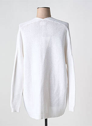 Gilet manches longues stretch blanc AN' GE femme