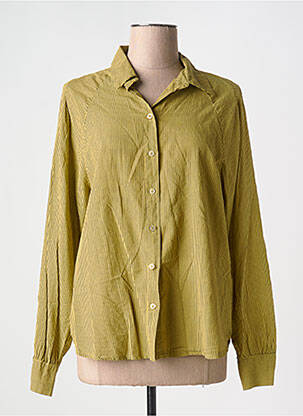 Chemisier tissage crêpe manches longues jaune INTUITION femme