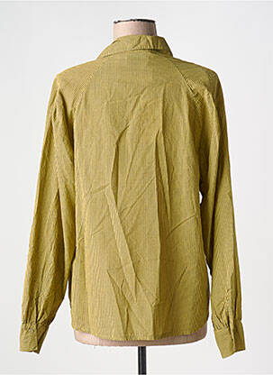 Chemisier tissage crêpe manches longues jaune INTUITION femme
