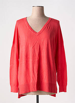 Pull stretch manches longues rouge MARINA V femme