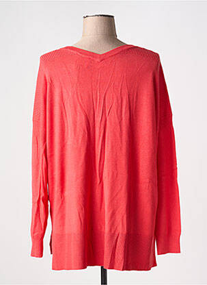 Pull col v manches longues rouge MARINA V femme