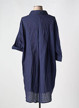 Robe mi-longue manches longues manches longues bleu DRESS ADDICT femme