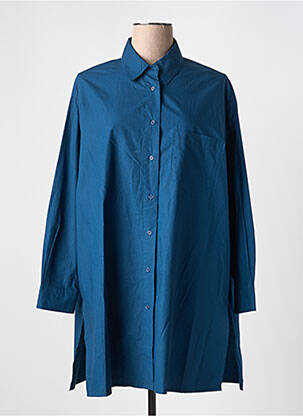 Tunique manches longues col chemisier bleu MASAI femme