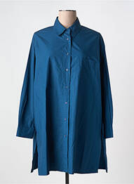 Tunique manches longues col chemisier bleu MASAI femme