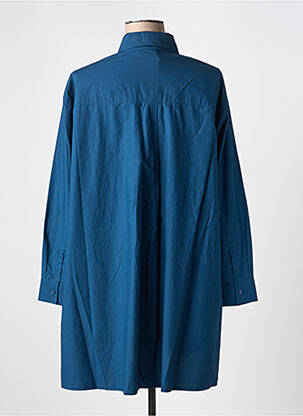 Tunique manches longues col chemisier bleu MASAI femme