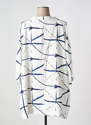 Robe courte manches 3/4 manches 3/4 blanc KOKOMARINA femme