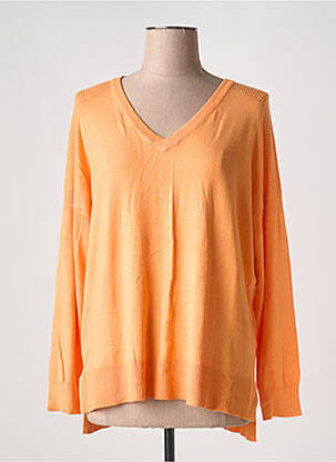 Pull orange MARINA V pour femme