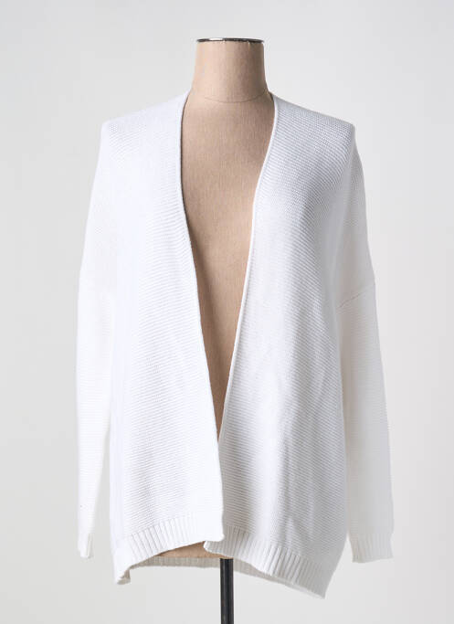 Gilet manches longues stretch blanc AN' GE femme