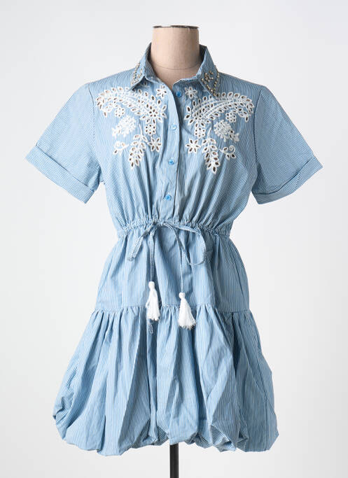 Robe courte bleu AN' GE pour femme