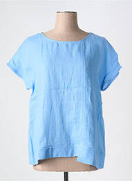 Blouse manches courtes manches courtes bleu ORTO BOTANICO femme