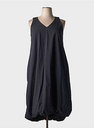 Robe mi-longue sans manche sans manche noir ORTO BOTANICO femme