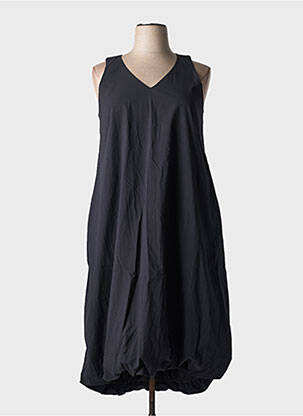 Robe mi-longue sans manche sans manche noir ORTO BOTANICO femme