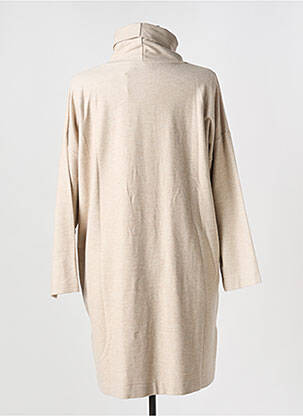 Robe pull coupe droite manches longues beige MASAI femme