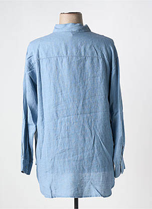 Chemisier coupe droite manches longues bleu ORTO BOTANICO femme