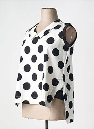 Blouse col v sans manche blanc GERSHON BRAM femme