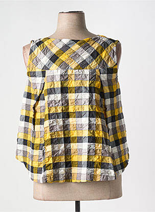 Blouse col v sans manche jaune GERSHON BRAM femme