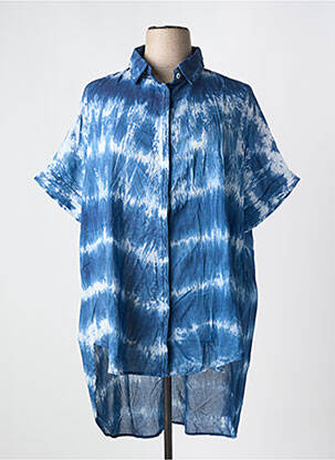 Tunique manches courtes légère et transparente bleu INTUITION femme
