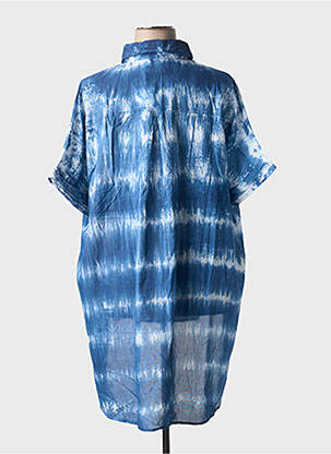 Tunique manches courtes légère et transparente bleu INTUITION femme