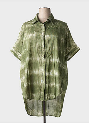 Tunique manches courtes légère et transparente vert INTUITION femme