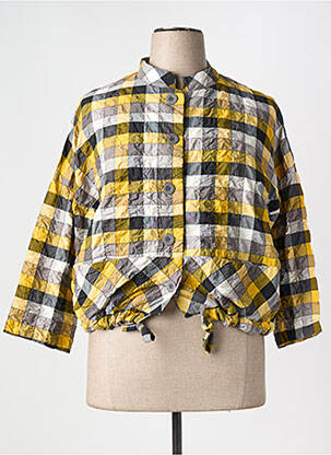 Chemisier coupe droite manches 3/4 jaune GERSHON BRAM femme