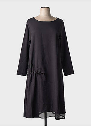 Robe mi-longue noir K pour femme