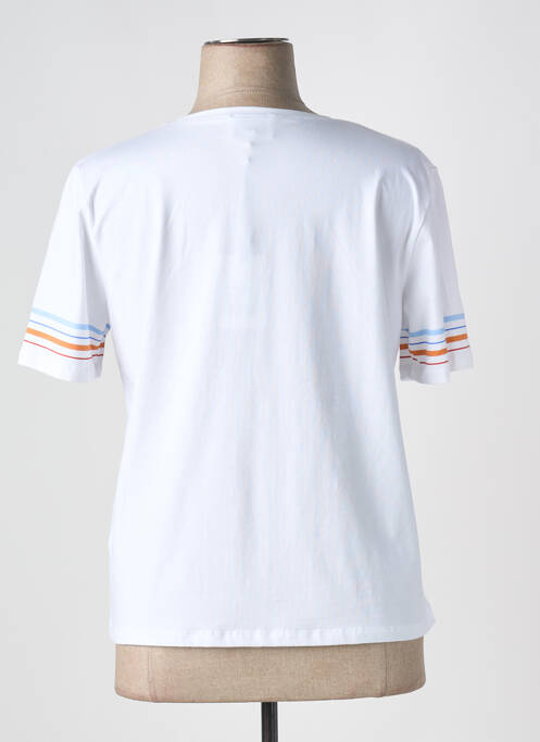 T-shirt imprimé fantaisie manches courtes blanc LEO & UGO femme