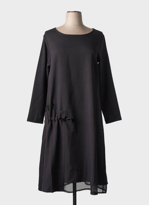 Robe mi-longue noir K pour femme