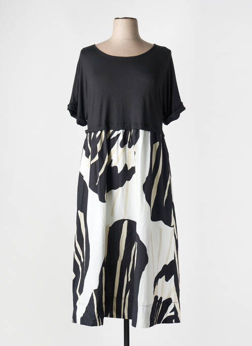 Robe mi-longue noir ORTO BOTANICO pour femme
