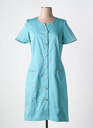 Robe mi-longue manches courtes manches courtes bleu GREGORY PAT femme