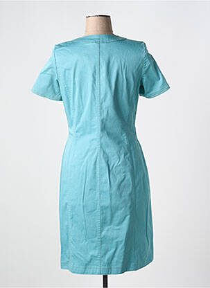 Robe mi-longue manches courtes manches courtes bleu GREGORY PAT femme