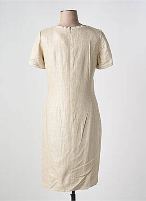 Robe mi-longue manches courtes manches courtes beige GREGORY PAT femme