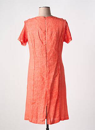 Robe mi-longue manches courtes manches courtes orange MERI & ESCA femme