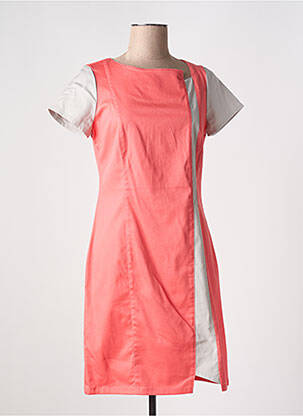 Robe mi-longue manches courtes manches courtes orange GUY DUBOUIS femme