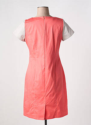 Robe mi-longue manches courtes manches courtes orange GUY DUBOUIS femme