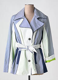 Trench tissage popeline sans capuche bleu GUY DUBOUIS femme