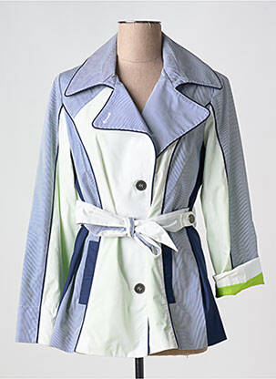 Trench tissage popeline sans capuche bleu GUY DUBOUIS femme