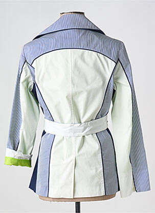 Trench tissage popeline sans capuche bleu GUY DUBOUIS femme