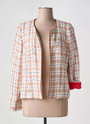 Veste chic fermeture boutonnée sur le devant orange GREGORY PAT femme