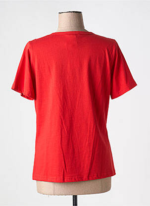 T-shirt stretch manches courtes rouge GUY DUBOUIS femme